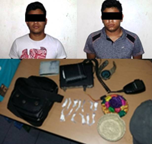 Se detienen a dos personas con droga en operativo coordinado de Fuerzas Policiales en la Cuenca del Papaloapan