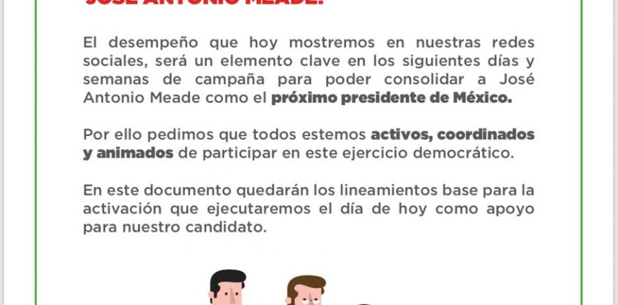 Pretendieron posicionar a Meade en redes sociales con manual para debate