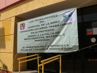 Trabajadores del Hospital de la Niñez protestan este día