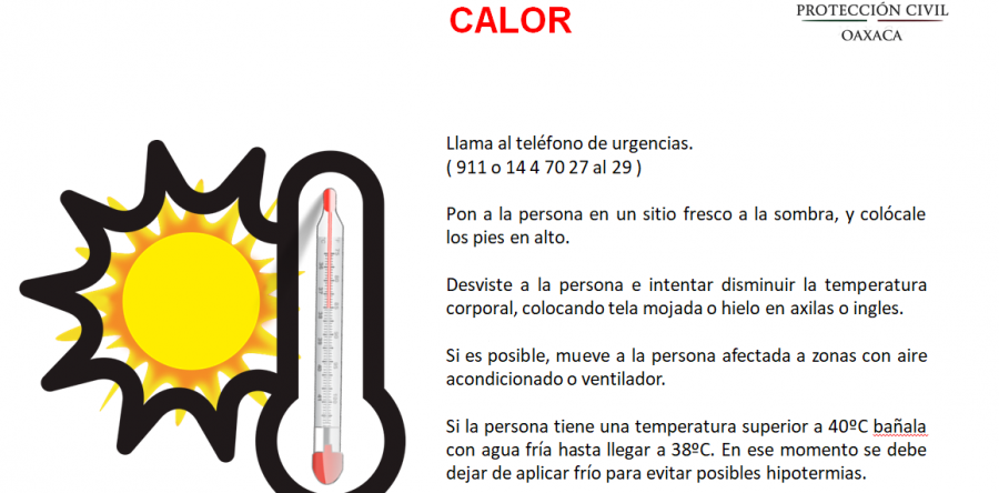 Alerta CEPCO por Onda de Calor en territorio oaxaqueño
