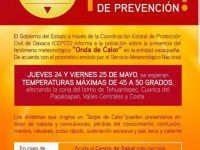 Alertan por ola de calor en Oaxaca, estás son las recomendaciones que emite el gobierno de Santa Lucía del Camino