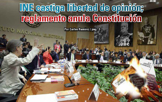 INE castiga libertad de opinión; reglamento anula Constitución: Carlos Ramírez
