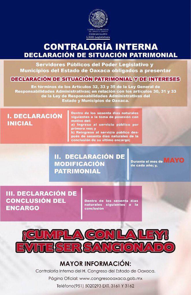 El 31 de mayo vence plazo para presentar declaración de modificación patrimonial