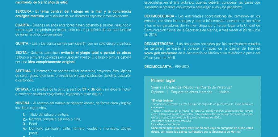 Parques del Gobierno del Estado receptores de trabajos del  Concurso “El Niño y la Mar”