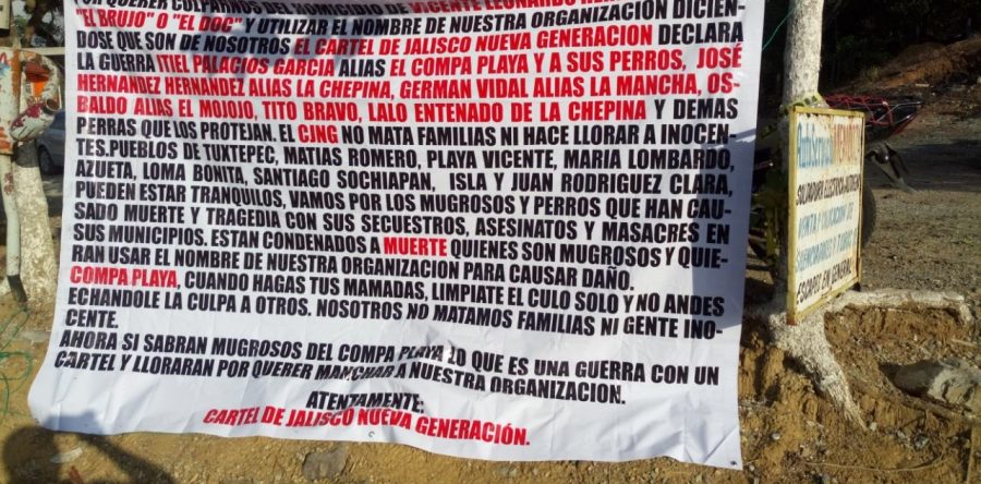 Aparece presunta narcomanta en Matías Romero