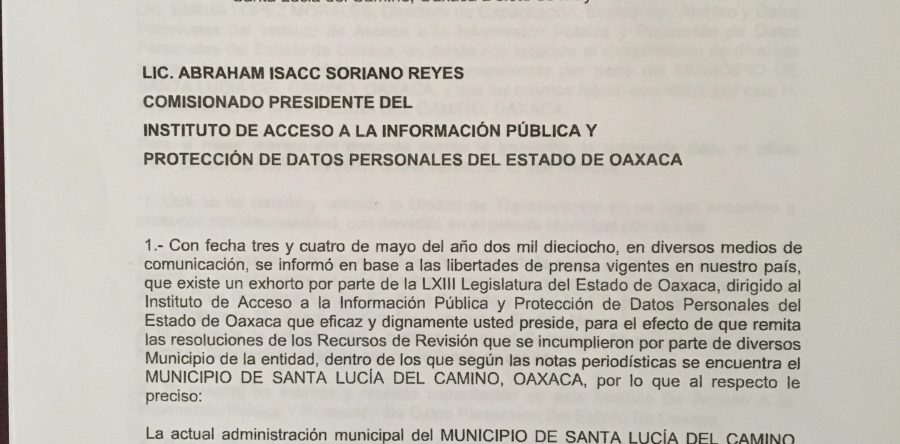 Santa Lucía del Camino sí ha cumplido en materia de transparencia.