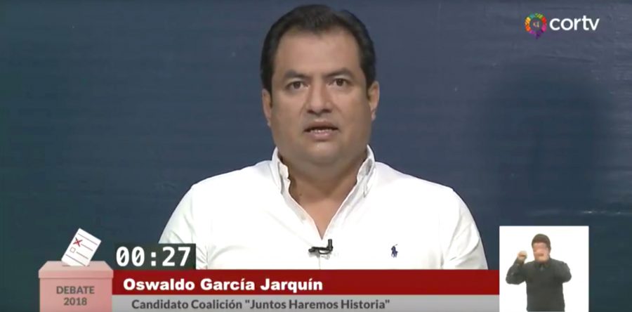 Gana Oswaldo García debate de aspirantes a la alcaldía de Oaxaca de Juárez