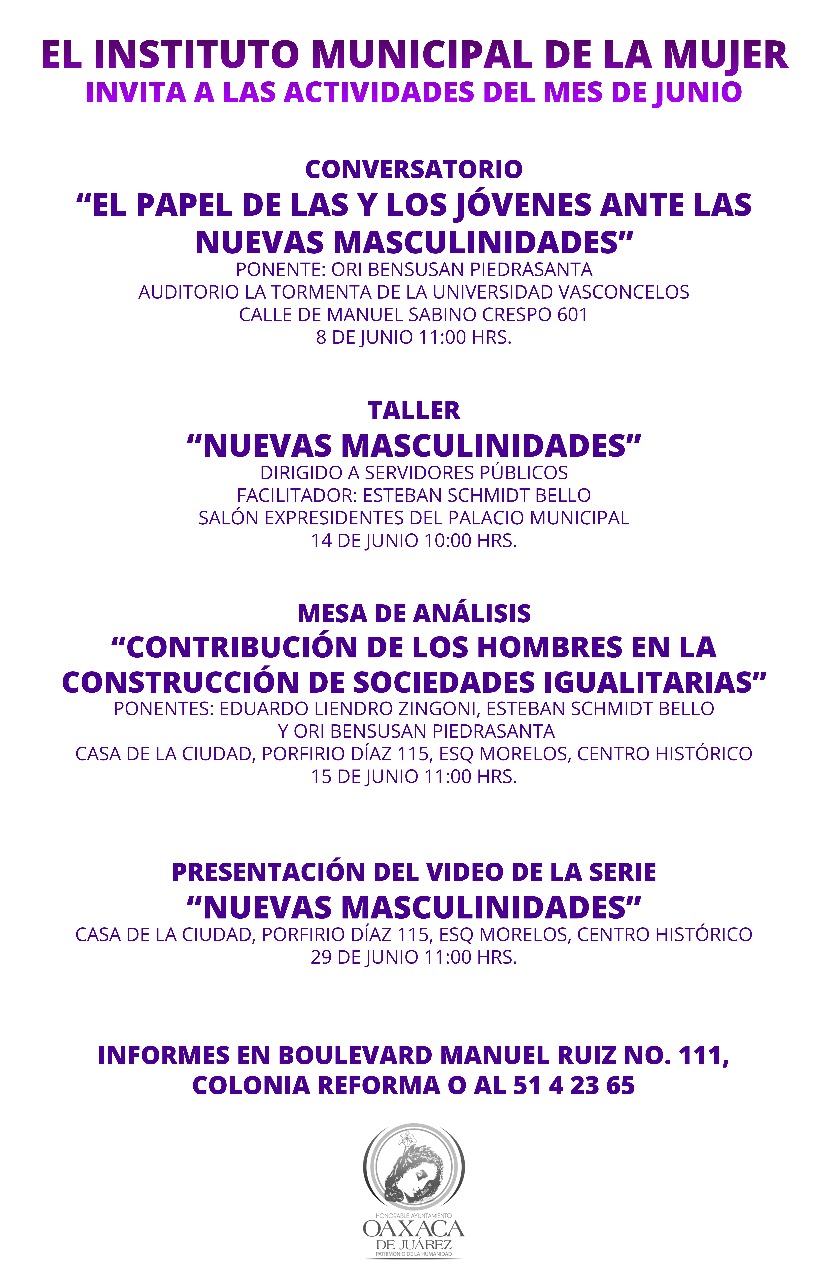 Participa en las actividades del Instituto de la Mujer  programadas en junio