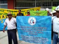 Protesta COPUDA en CONAGUA