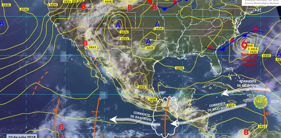 Potencial de tormentas intensas en el sur de ambos litorales
