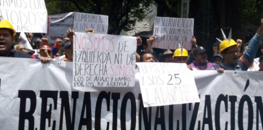 Disidentes del SME exigen a AMLO no proteger a Martín Esparza y transparentar convenios de liquidaciones