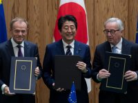 Japón y Europa dan ‘gancho al hígado’ a EU con acuerdo para eliminar aranceles