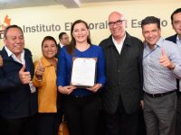 Otorgan constancia a Erika Alonso como gobernadora electa de Puebla