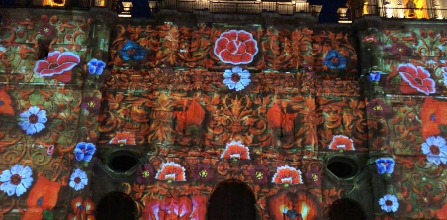 Rinden tributo a artesanos oaxaqueños con Vídeo Mapping en la Catedral