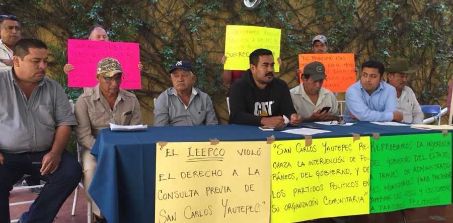 Pide San Carlos Yautepec reconocer a Edgar Parada como presidente
