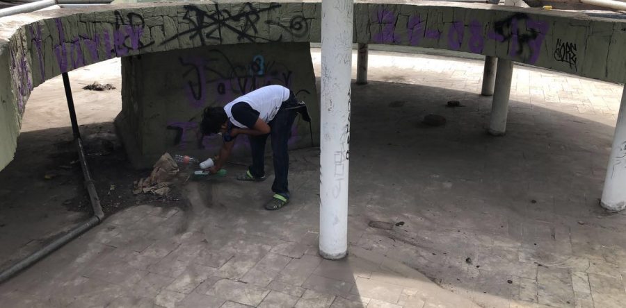 Pintores emprenden acciones de rescate en el monumento a la Madre