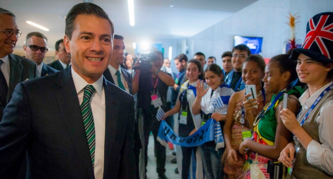 “Caliento global”: dice Peña Nieto en inauguración del Mundial de Robótica