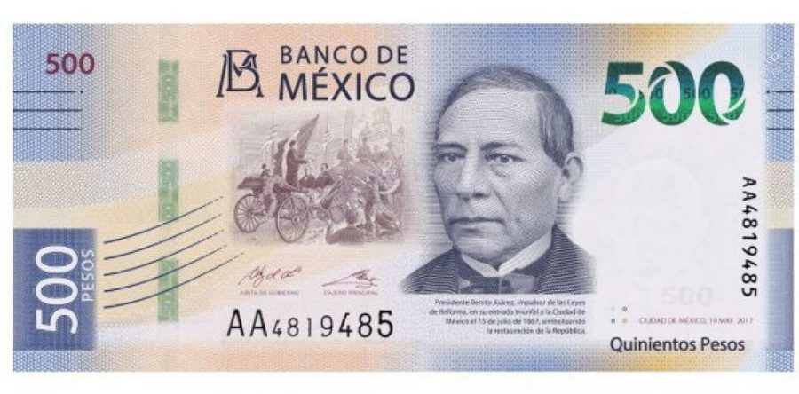 Benito Juárez y ballenas de Baja California: así es el nuevo billete de 500 pesos