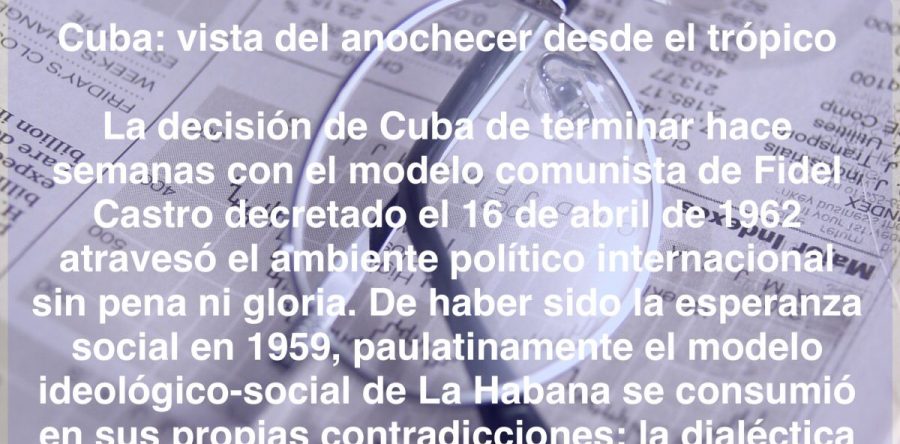 Cuba: vista del anochecer desde el trópico: Carlos Ramírez