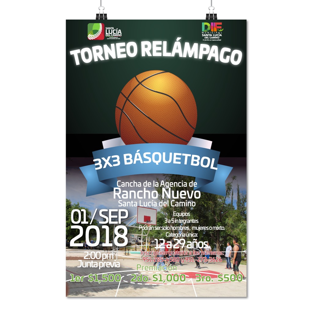 Listo el primer torneo de básquetbol 3×3 en Santa Lucía del Camino, no te  quedes fuera, participa