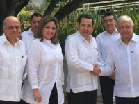 Recibe AMLO a Jimmy Morales en Chiapas