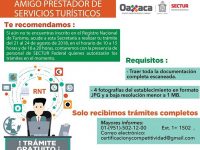 Llama SECTUR Oaxaca a prestadores de servicios turísticos a inscribirse al RNT