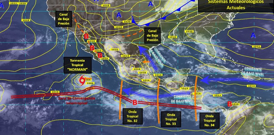 Se prevén tormentas puntuales intensas con actividad eléctrica en Veracruz, Oaxaca y Chiapas
