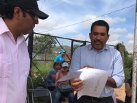 Habitantes de Santa Cruz Amilpas protestan por el mal uso de los recursos públicos en su comunidad