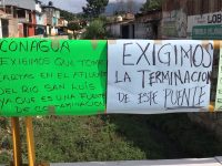 Protestan vecinos de la Av. Lázaro Cárdenas en Santa Lucía del Camino