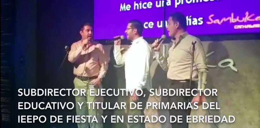 Captan ebrios a funcionarios del IEEPO acusados de prepotencia y cobrar sin trabajar