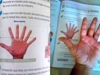 Libro de la SEP publica mano con seis dedos