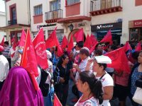 Exigen antorchistas con protesta audiencia con Murat Hinojosa