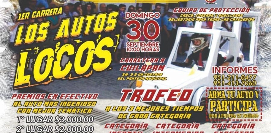 Anuncian la 1er Carrera de “Los Autos Locos”