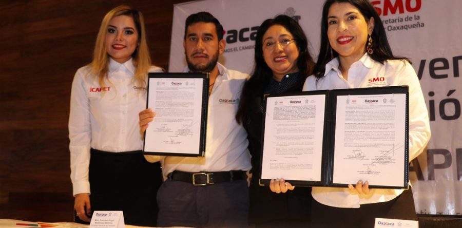Firman SMO e ICAPET convenio a favor de las mujeres oaxaqueñas