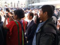 Irrumpe Lorena Merino con sus “arengas” evento de gobierno