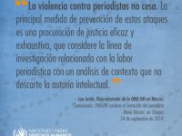 Nueve periodistas asesinados en lo que va del año: ONU-DH