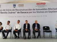 Dan banderazo de inicio de reconstrucción de inmuebles afectados de la UABJO con 60 mdp