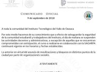 Suspenden clases por bloqueos