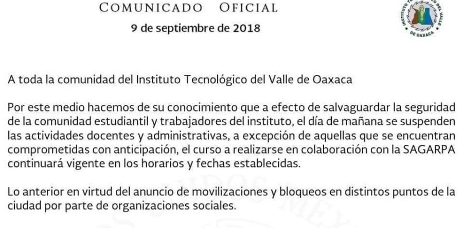 Suspenden clases por bloqueos