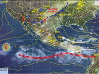Se pronostican tormentas puntuales muy fuertes con actividad eléctrica en Coahuila, Oaxaca, Puebla y Veracruz