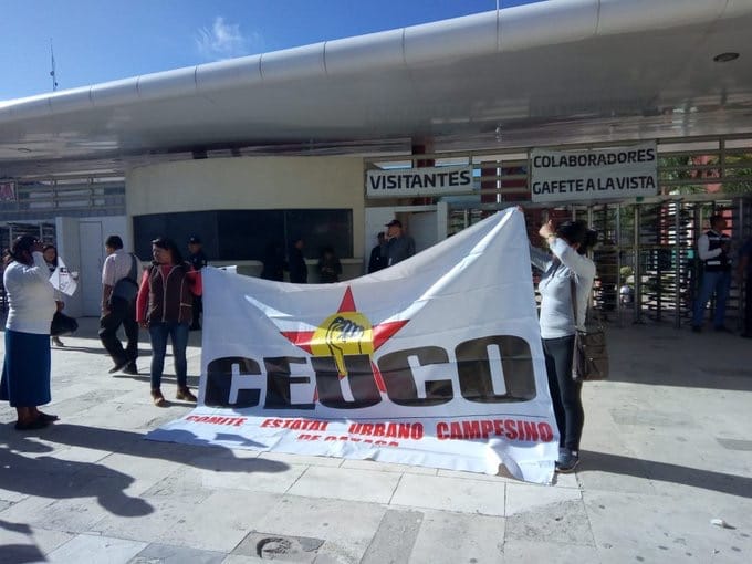 Protesta CEUCO en Ciudad Administrativa