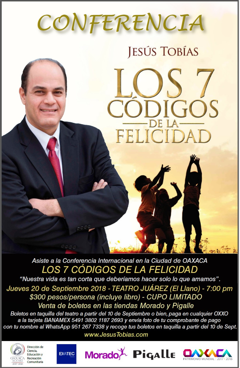 Invitan a la conferencia  “Los 7 códigos de la felicidad”
