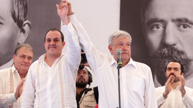 AMLO regaña a militantes de Morena tras abuchear a Cuauhtémoc Blanco en mitin