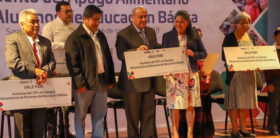 Anuncia IEEPO incremento del 33% de apoyo para alimentación en centros educativos