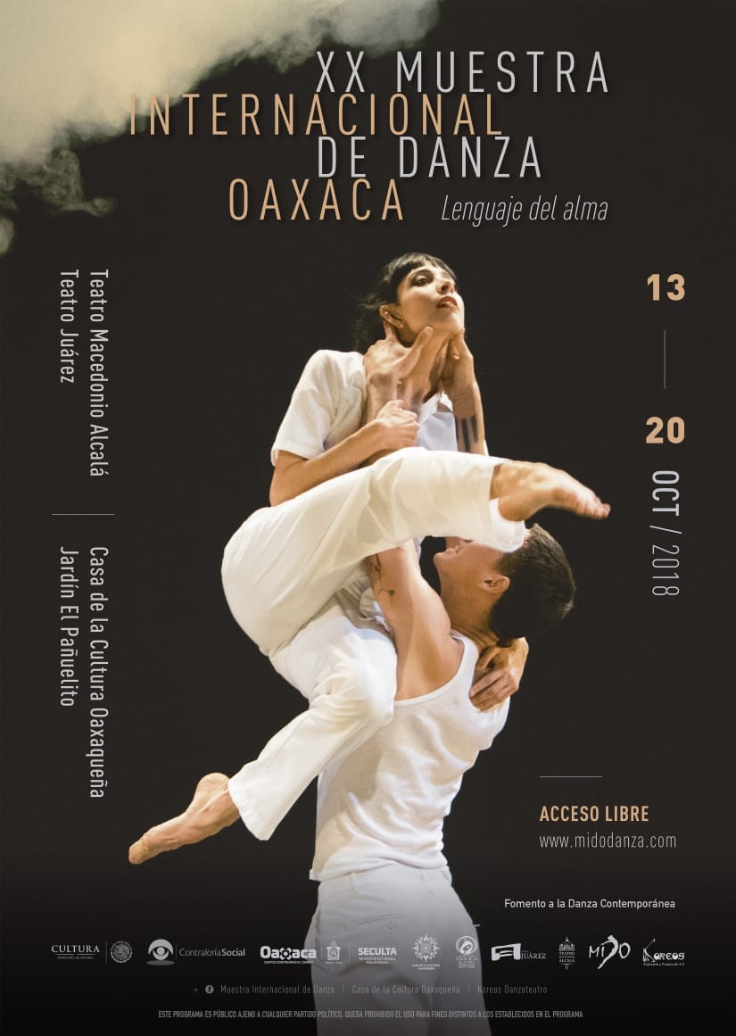 La XX Muestra Internacional de Danza en Oaxaca; del 13 al 20 de octubre