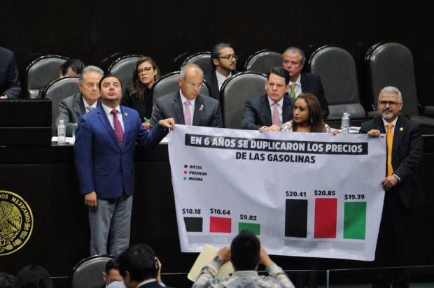 Diputados protestan contra la reforma energética