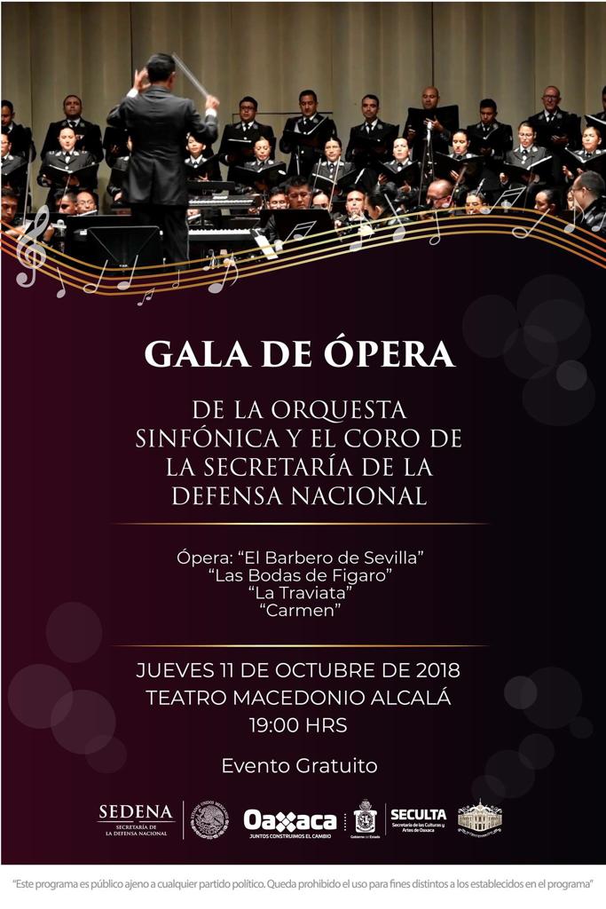 Ofrecerá Oaxaca gala de la Orquesta Sinfónica de la Sedena