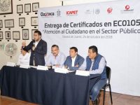 Reciben agentes municipales de la capital oaxaqueña certificaciones del Icapet
