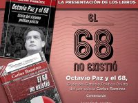 Presentará Carlos Ramírez sus libros “El 68 no existió” y “Octavio Paz y el 68”