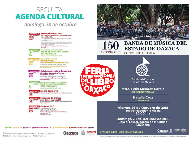Agenda cultural para este domingo 28 de octubre